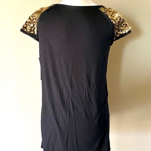 Elie Tahari Black Sequin Top - Picture 3 of 5